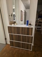 Schuhschrank / Holzkommode mit drei Fächern