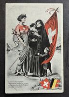 Suisse Belgique CP Veuve et Orphelins PK antik Schweiz Hilfe