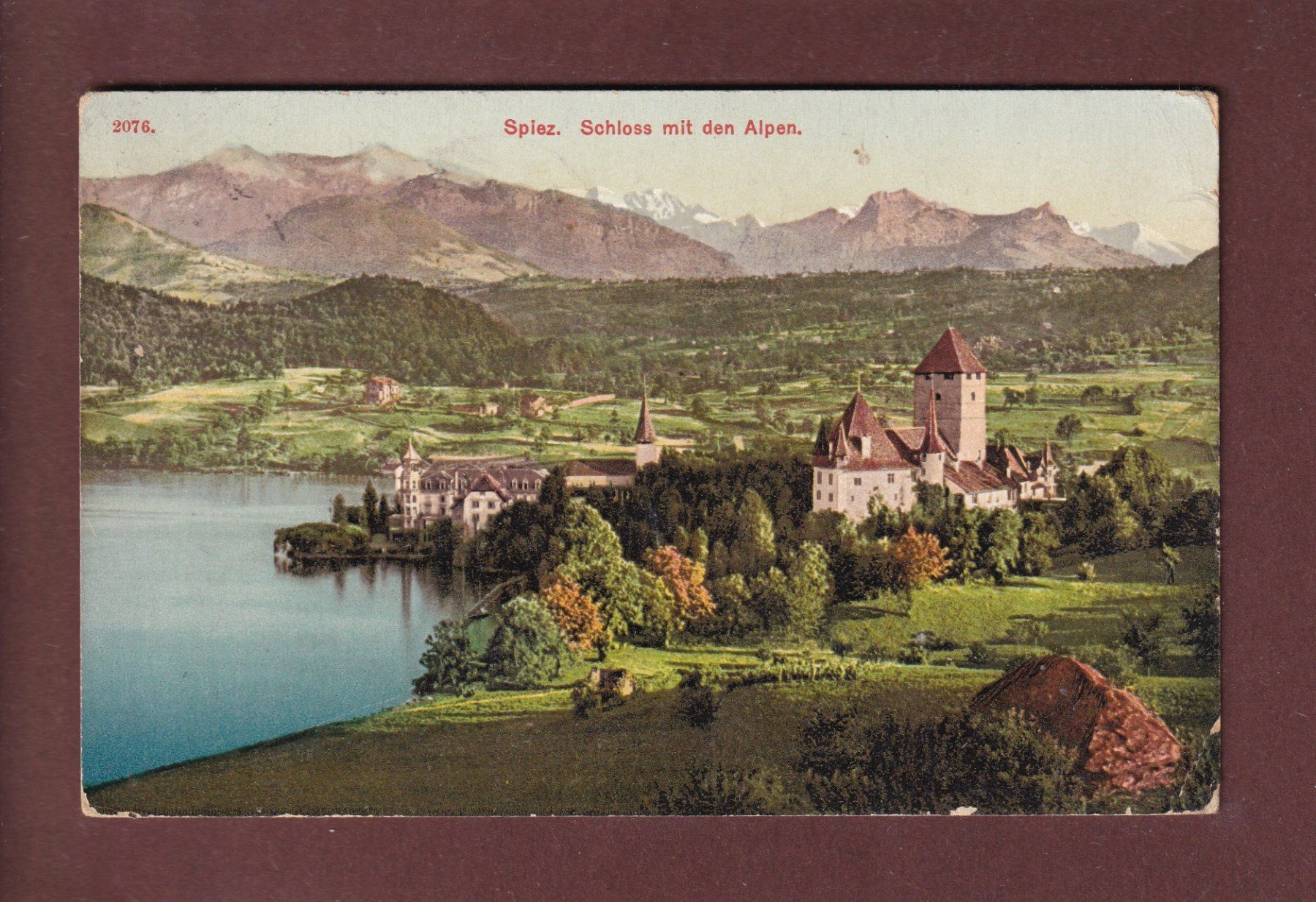 Cartoline postali: SPIEZ - Schloss - 1909 – Usato da Pully venduto da nicecards
