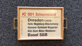 Retro Tablett IC 501 Schauinsland - Basel SBB, Rarität!