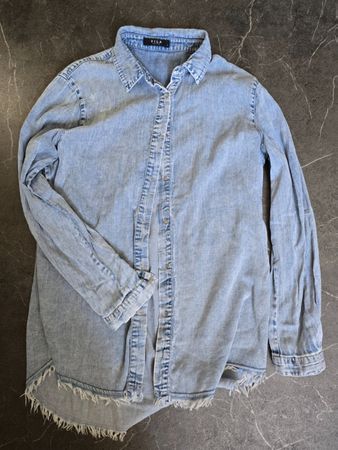Vila Jeansbluse hellblau, Gr. M, Frühlings-Look, Top Zustand