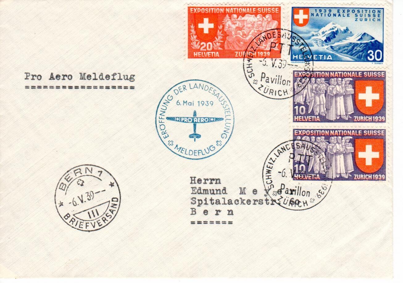 Tutti i francobolli: Pro Aero Meldeflug 1939 – Usato da Wolhusen venduto da Curver9