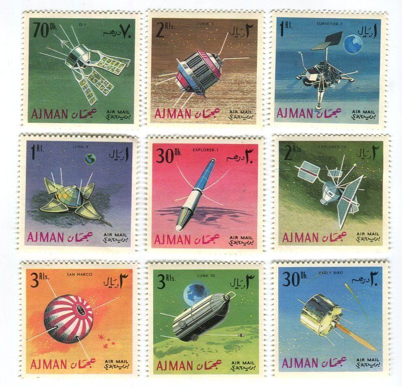 Tous les timbres: Briefmarken "Raumfahrt". Adschman – Neuf avec emballage d'origine à Basel par Butsch5
