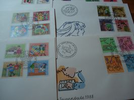 11 FDC Pro Juventute 1981 - 1991