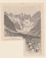 Kehlgletscher  Göschenental  UR  : altes Bild (Xylographie)