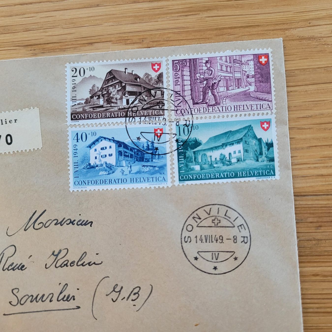 Alle Briefmarken: Brief Sonvilier 1949 – Gebraucht aus Biel/Bienne von Destockweb 1