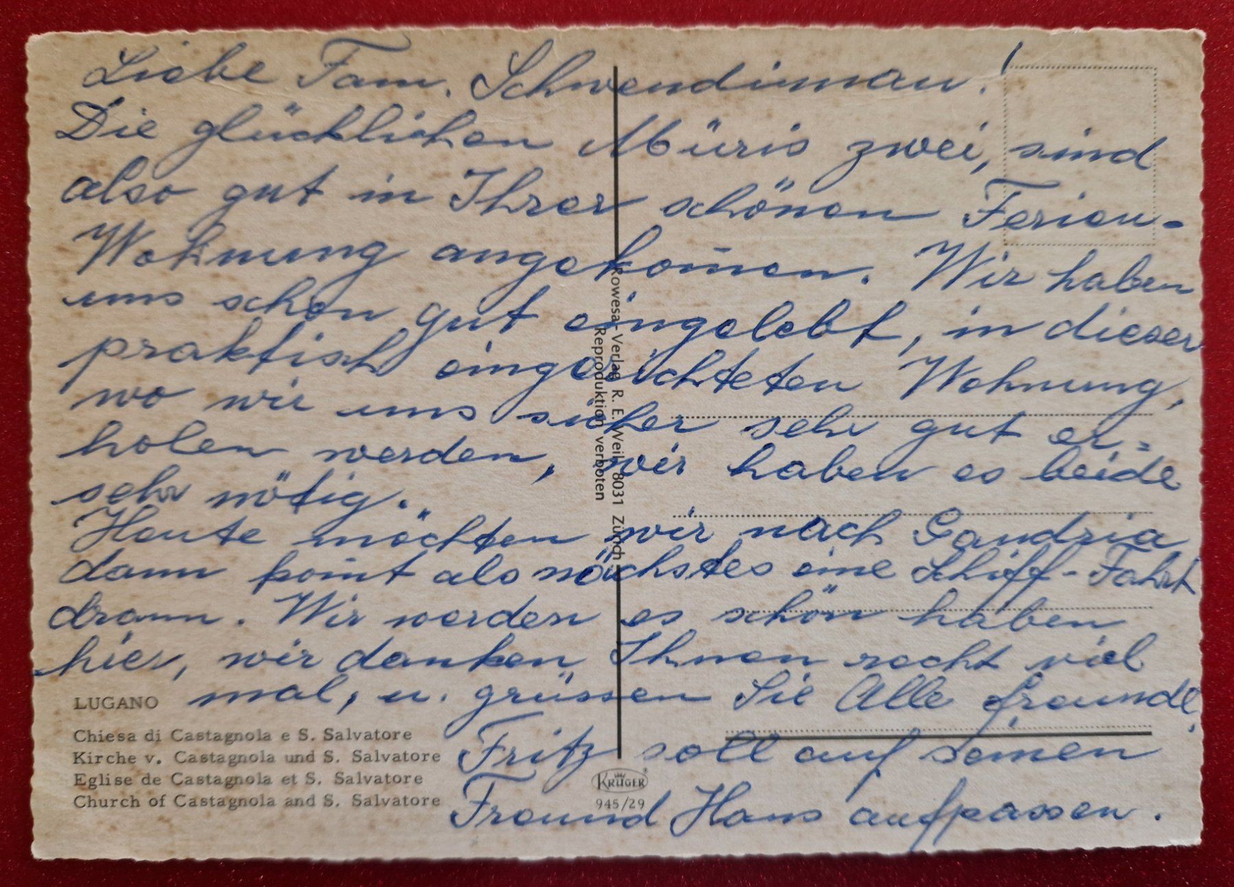 Cartoline postali: Lugano, Kirche S. Salvatore rar Oldtimer – Usato da Melchnau venduto da Arthurius 1
