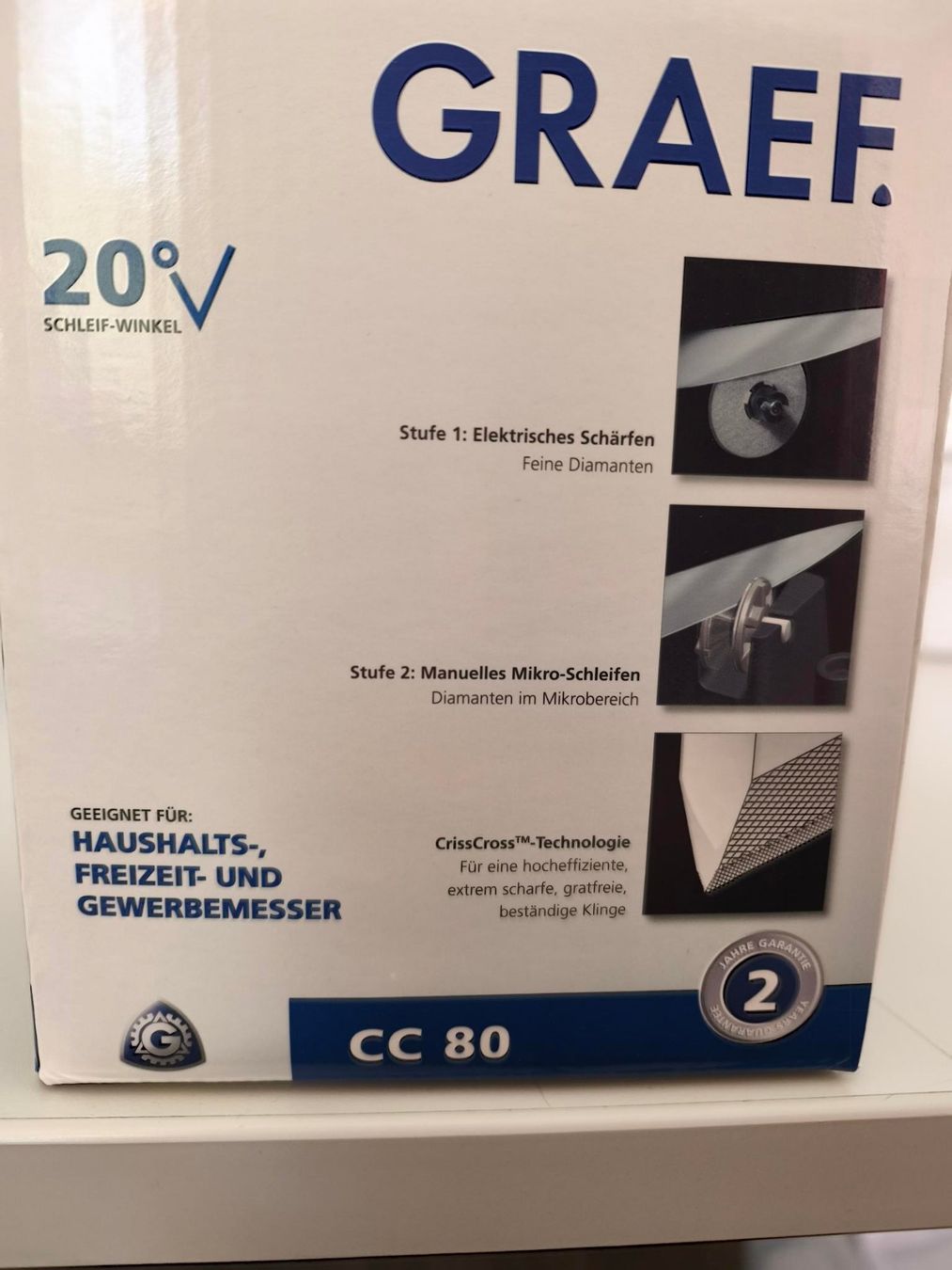 Graef Elettrodomestici da cucina: Messerschärfer Graef/ChefsChoice CC 80 – Nuovo e nell'imballaggio originale da Erlinsbach SO venduto da Rigaflex 1