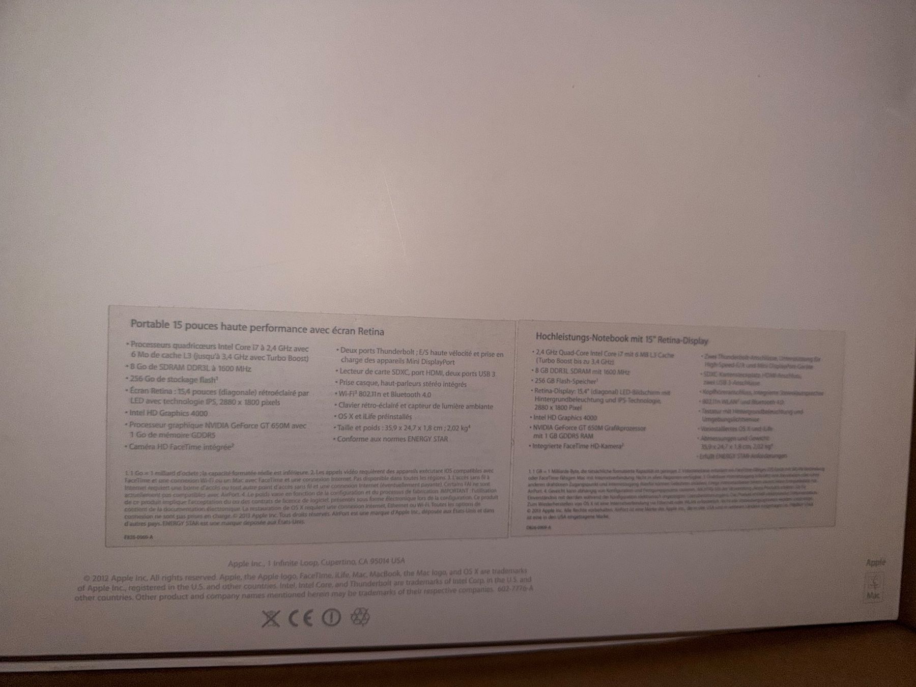 Apple Notebook: MacBook Pro Retina, 15 mit Originalverpackung – Usato da Azmoos venduto da robins98 4