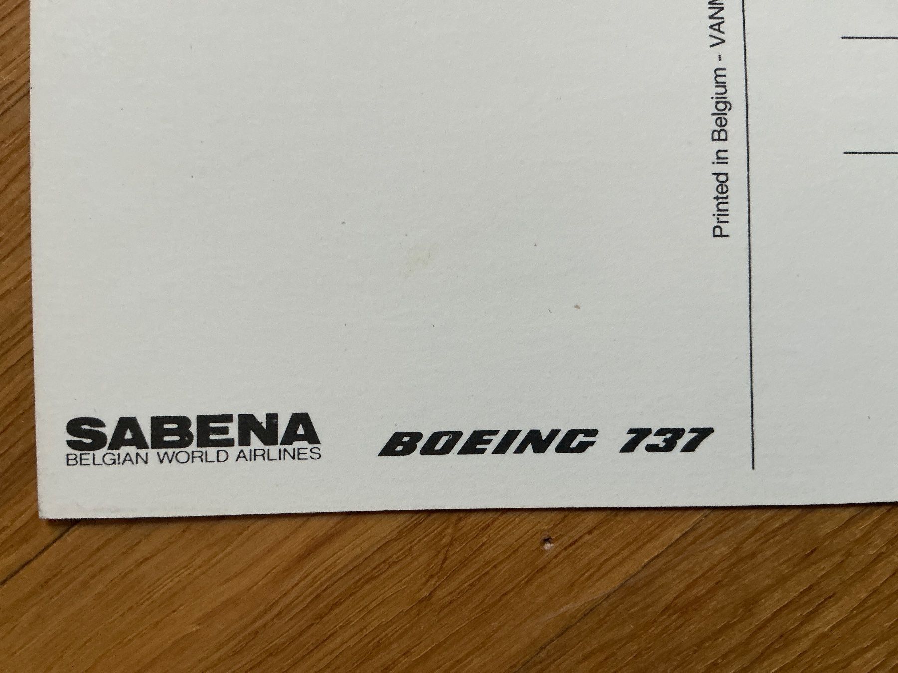 Cartes postales: Sabena Postkarte Boeing 737 – D'occasion à Maur par 20hcodracir11 2