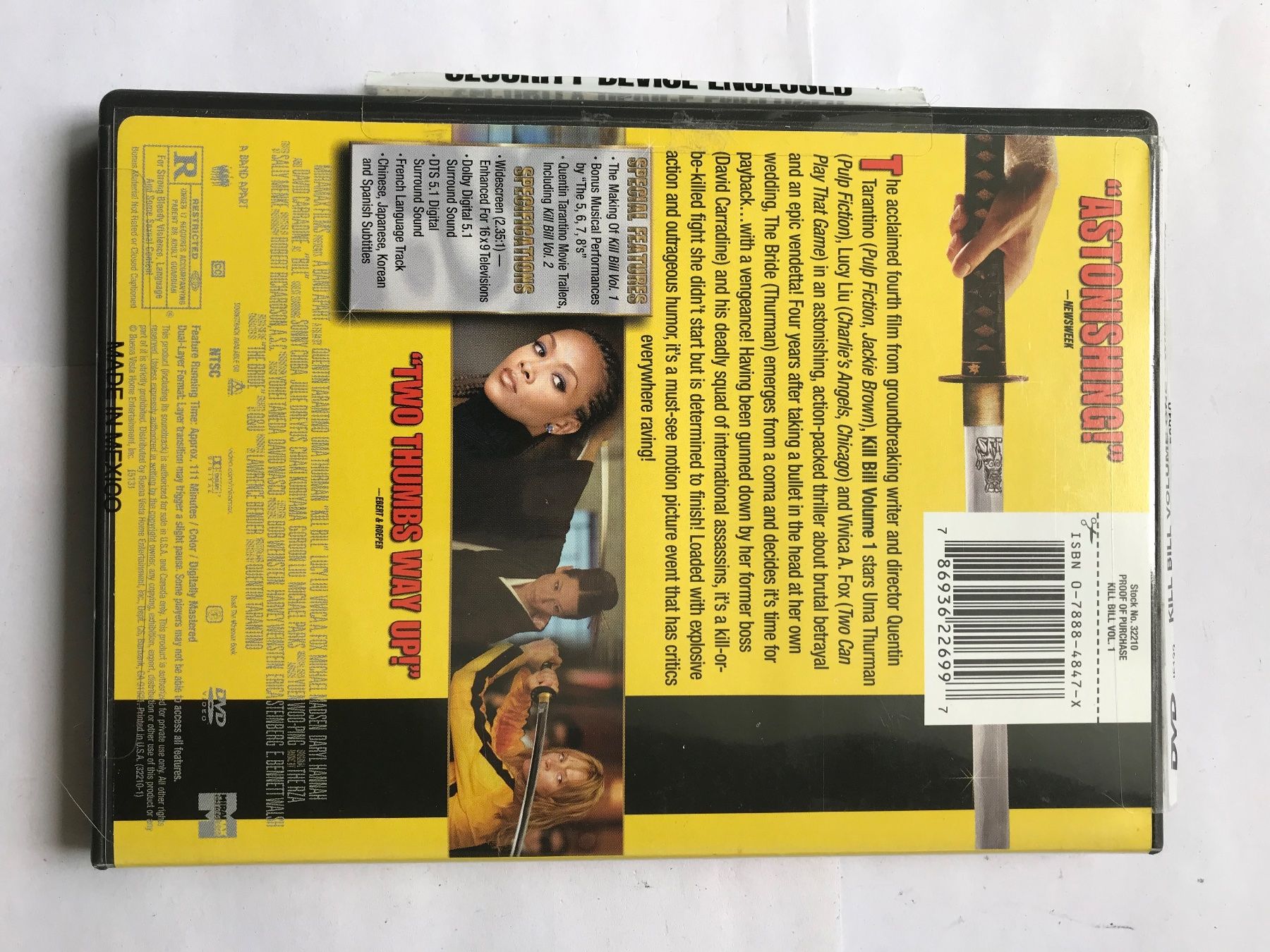 Tutti i DVDs: dvd, „kill bill“, volume 1 – Usato da liestal venduto da makai05 1