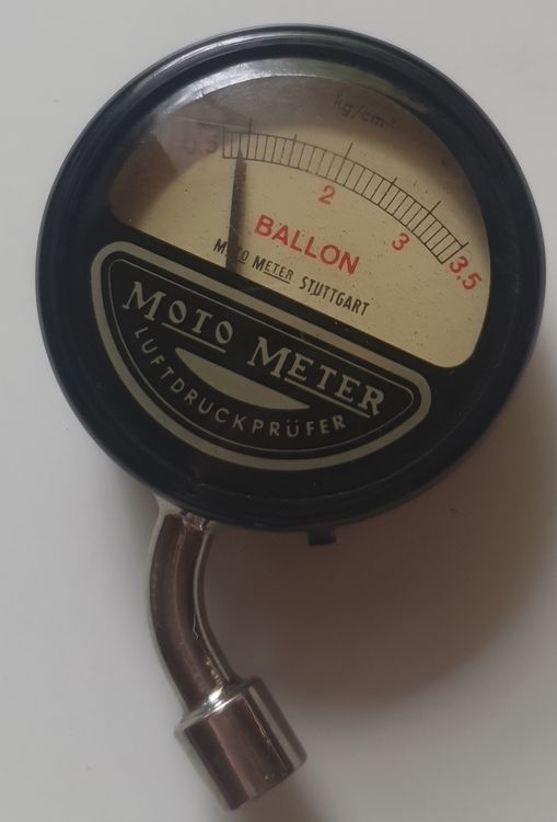 Vintage Moto Meter Luftdruckprüfer - Sammlerstück Rarität (Neu (gemäss ...