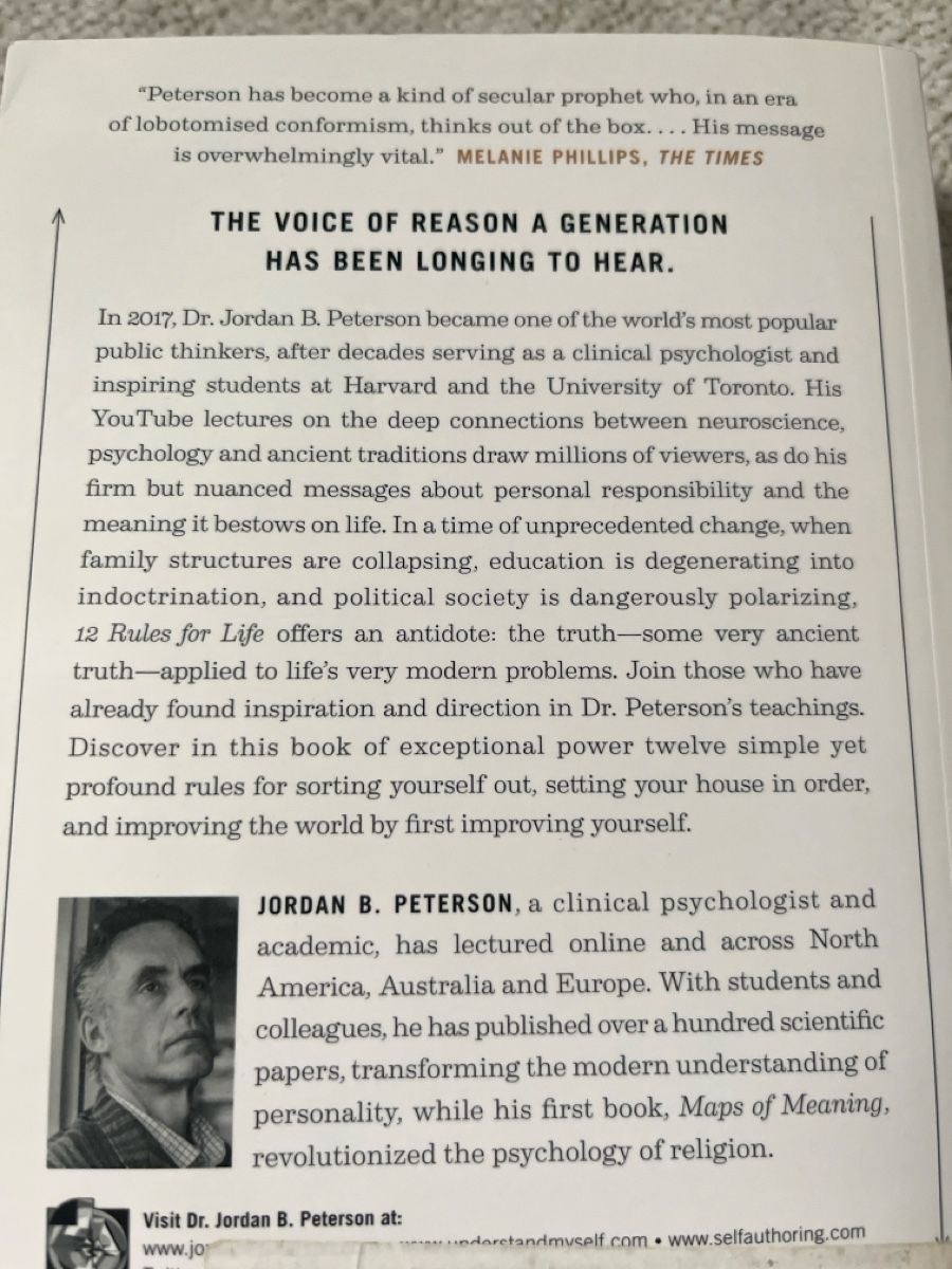 Libri: Jordan Peterson - 12 Rules for Life – Nuovo (secondo la descrizione) da Strengelbach venduto da luvbyeol_26 1
