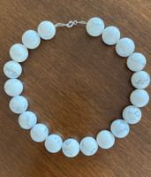 Echte Howlith Collier Steinkette, 2 cm Durchmesser pro Kugel