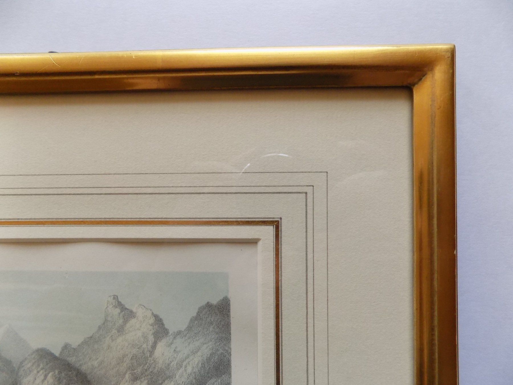 Gravures: Kandersteg Rahmen über Eck vergoldet – D'occasion à Risch par Rischli15 4