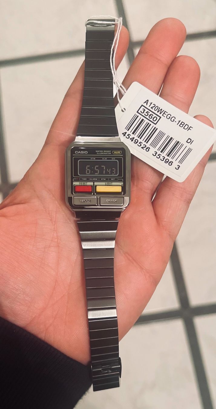 Casio Orologi: Casio Armbanduhren A120WEGG-1BDF – Nuovo e nell'imballaggio originale da Adlikon b.Regensdf venduto da GPITIME 2