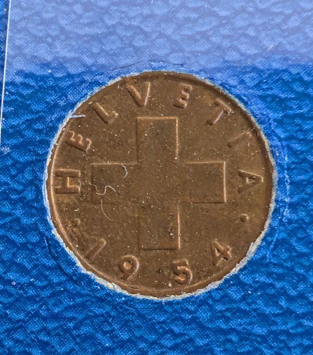 Tutti le monete: 1 Rappen 1954 – Usato da Arch venduto da coinsandmore