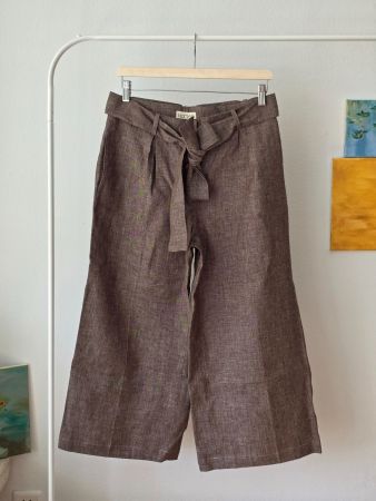 Neue Culotte Hose Gr. M Leinen mit Bindegürtel
