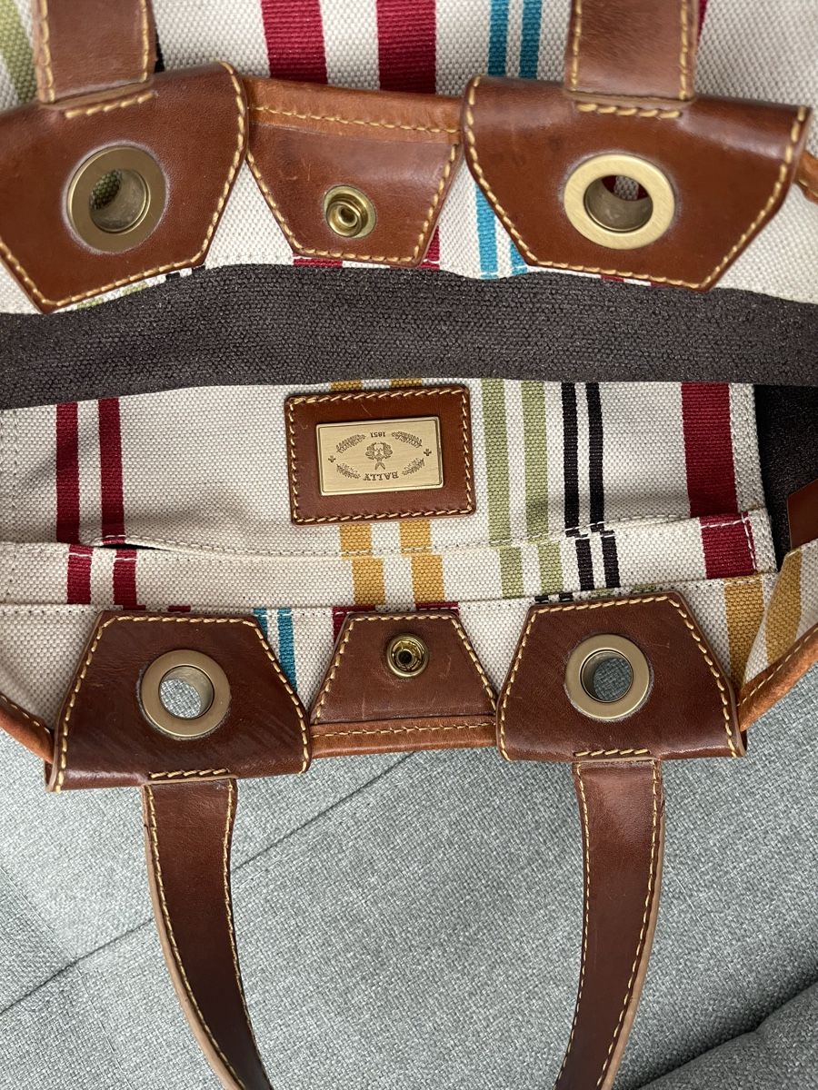 Bally Taschen für Damen: Bally Handtasche gestreift Leder Canvas – Gebraucht aus Cham von pri_9ktk 3