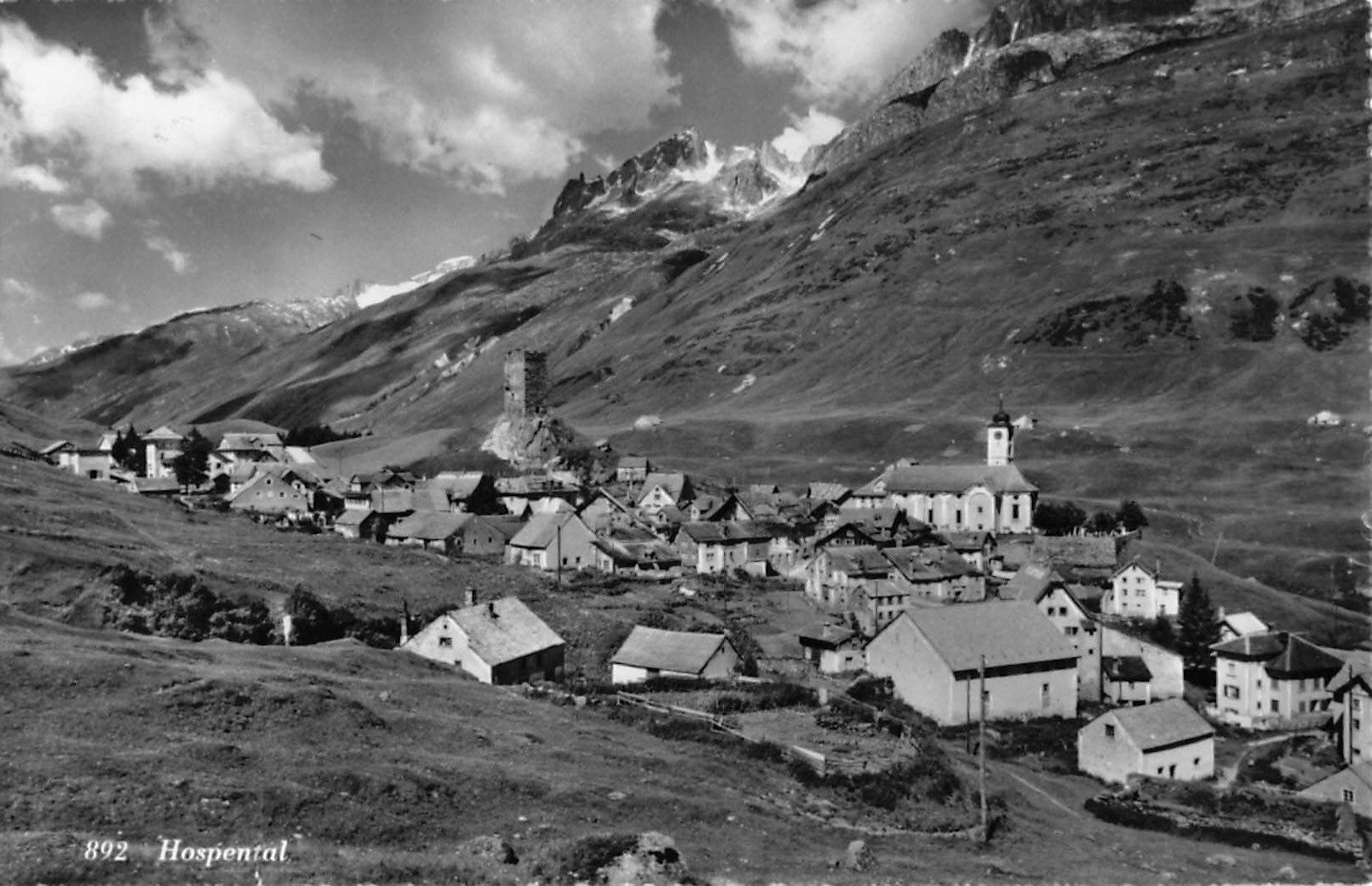 Cartoline postali: Schöne, alte Ansichtskarte: Hospental – Usato da Winterthur venduto da SchatzchischtliWinti