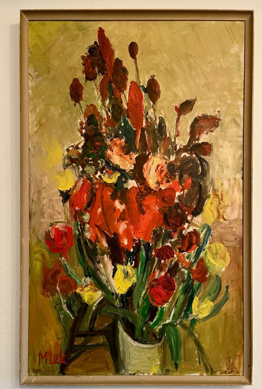 Dipinti: Blumenstillleben Ölgemälde, handsigniert, Herbstfarben! – Usato da Zürich venduto da Dmbz