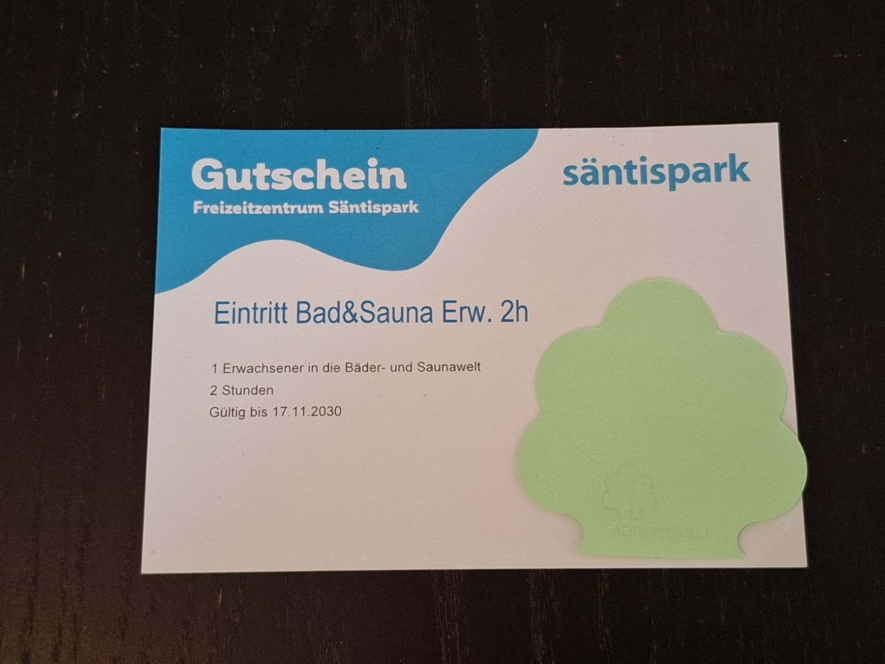 Säntispark Buoni: Gutschein Säntispark Eintritt Bad & Sauna 2h Erwachsene – Nuovo e nell'imballaggio originale da Meilen venduto da Anfield1 1