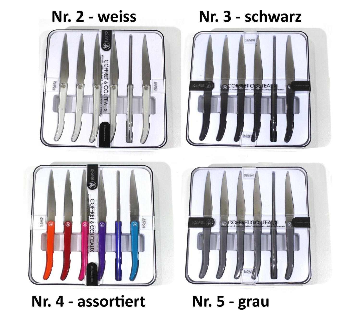 Laguiole Couteaux: Steakmesser 6er-Set in Geschenkbox - AUSWAHL – Neuf avec emballage d'origine à Kägiswil par nick333