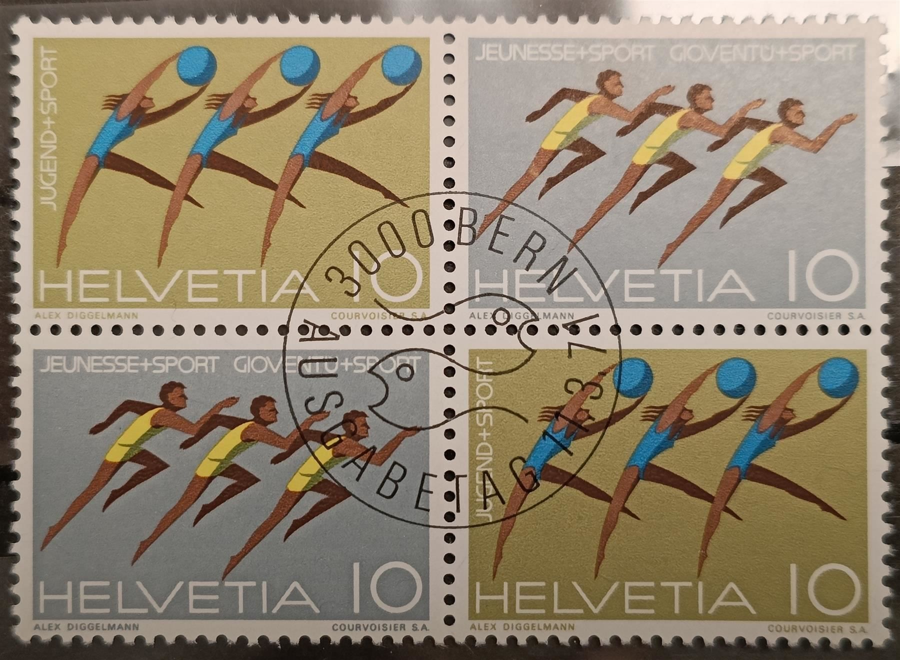 Tutti i francobolli: 1971 Turner/in Viererblock ET – Usato da Dübendorf venduto da goeggi79