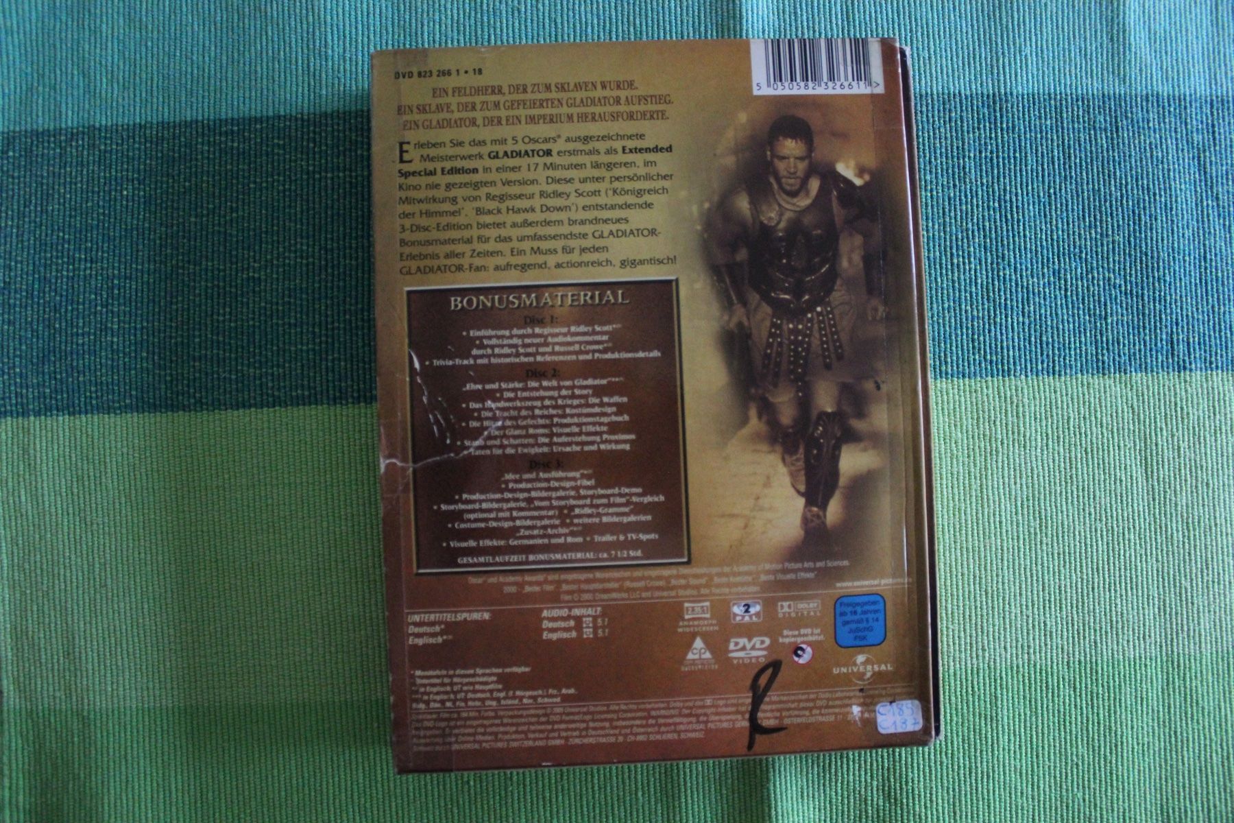 Tutti i DVDs: Gladiator, Extended Special Edition, 3-DVD-Digipack (2354) – Usato da Geroldswil venduto da Schlumpfine1973 1