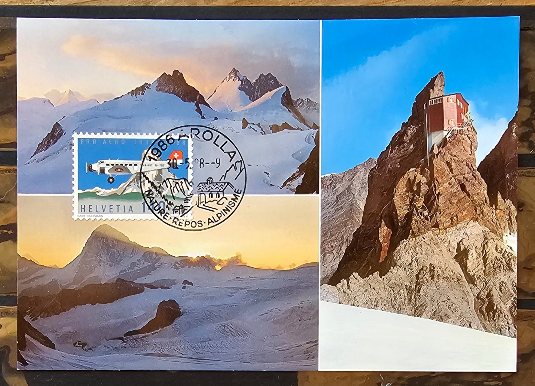 Cartoline postali: Cabane Bertol avec obl. spéciale AROLLA, 30.5.88 – Nuovo (secondo la descrizione) da Les Valettes venduto da Nuba1