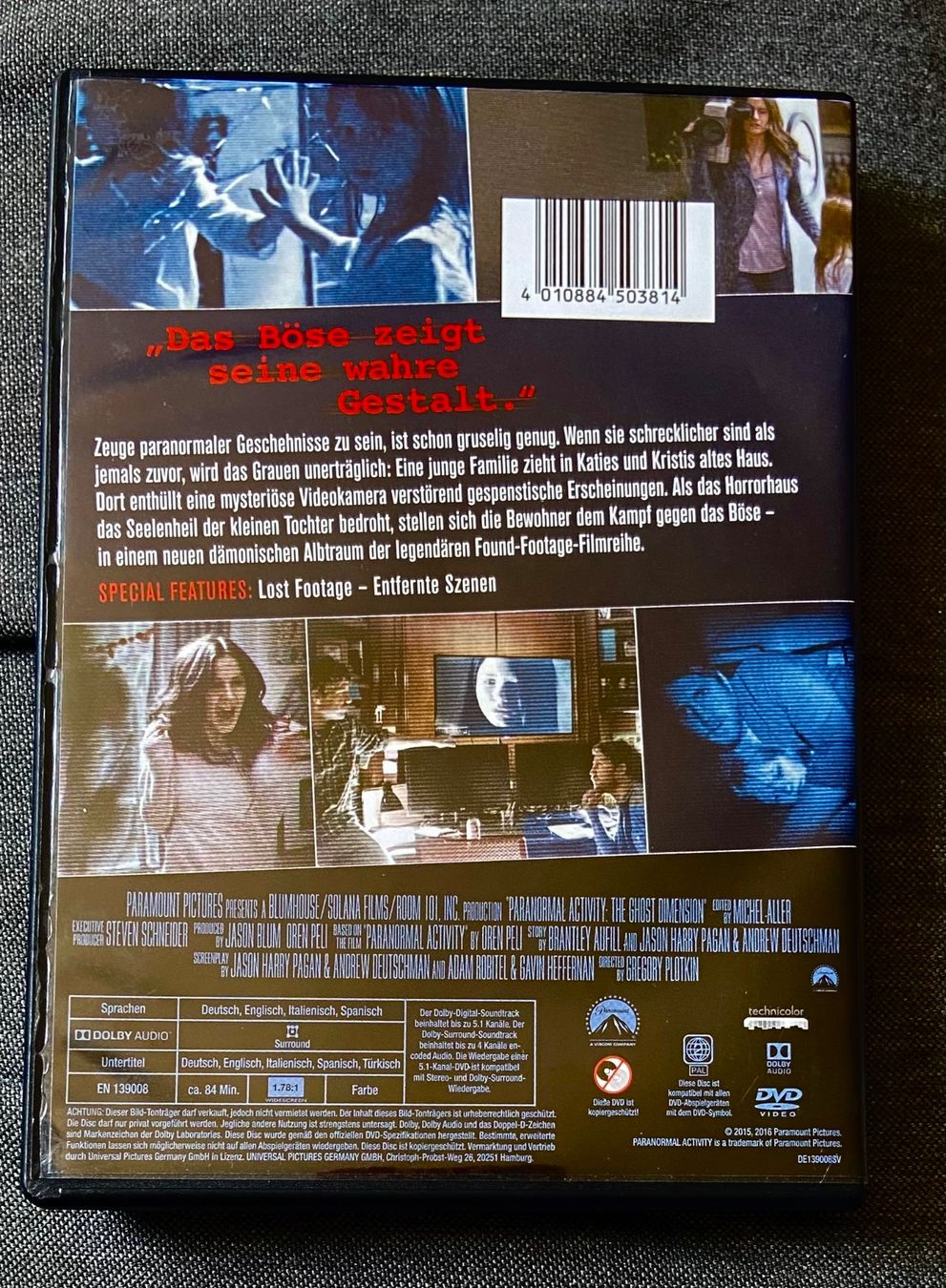 Tutti i DVDs: Paranormal Activity - The Ghost Dimension DVD – Usato da Luzern venduto da Lycka 1