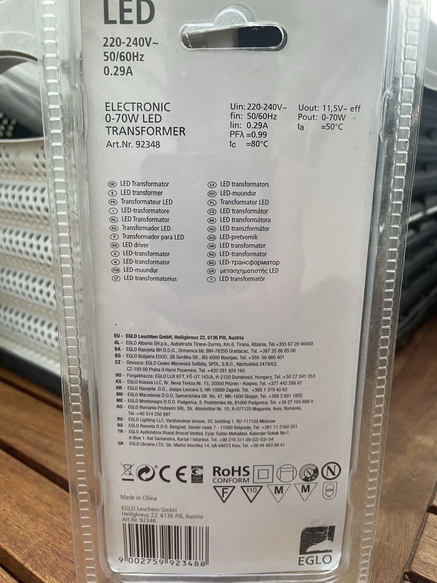 Elektronikbauteile: EGLO Transformer 0-70 W electronic – Neu und originalverpackt aus Widnau von san_qd7m 1