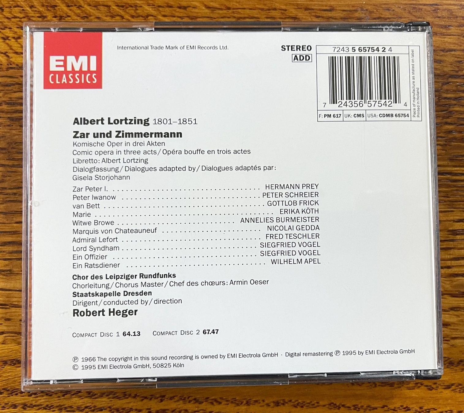 CDs: LORTZING 1801-1851: Zar und Zimmermann - 2-CD-Box – Gebraucht aus Oftringen von Vucki 2