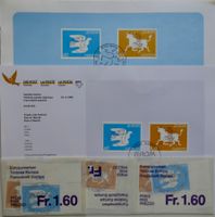 Europamarken Hans Erni mit Sammelblatt und ET-Vollstempel