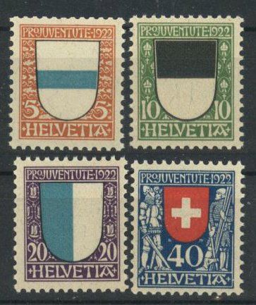 Tutti i francobolli: 1922, Pro Juventute ** (2) – Usato da Willisau venduto da Vollstempel