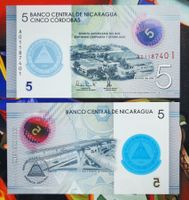 Nicarágua 5 Córdoba Polymer UNC