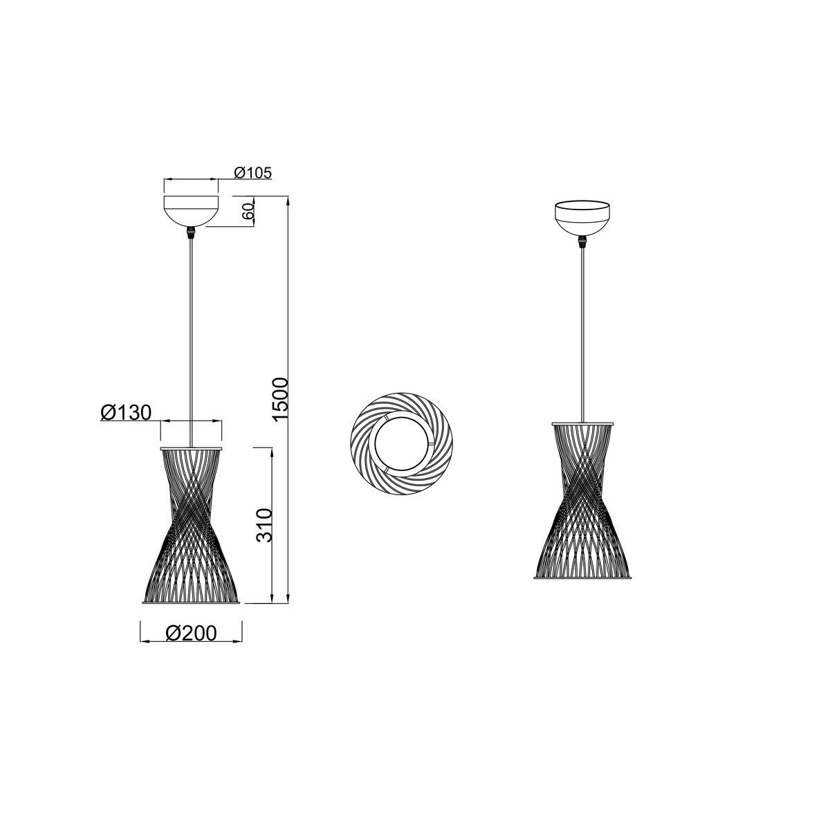 Lampadari & plafoniere: Pendelleuchte, Papiergarn, 20 cm Ø – Nuovo (secondo la descrizione) da Kreuzlingen venduto da Smart-Light 7