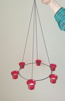 Ikea Kerzenständer 6 Teelichter, Rot, Schwarz Suspension Neu