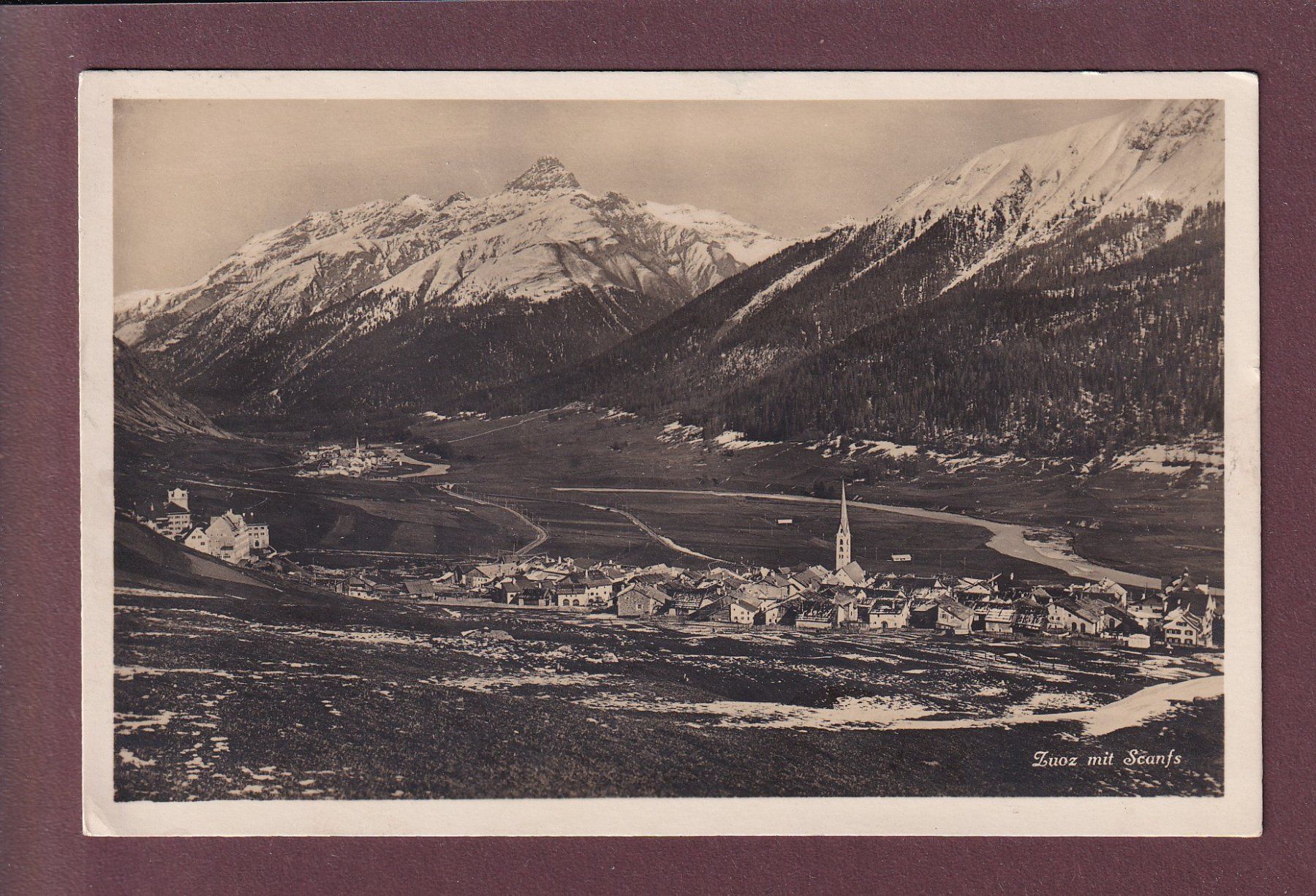 Cartes postales: ZUOZ mit Scanfs - 1931 – D'occasion à Pully par nicecards