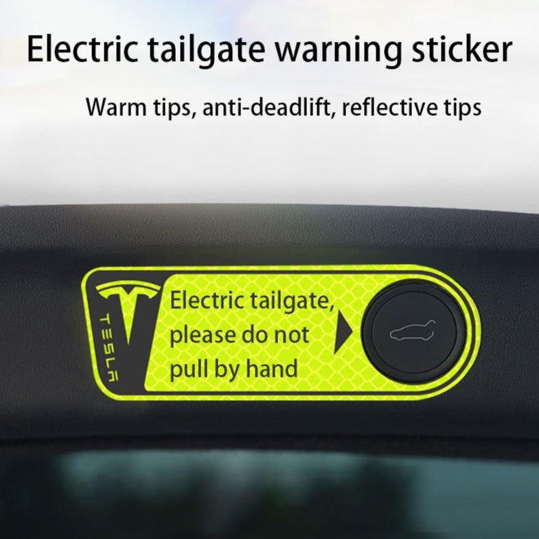 Sticker: Tesla Kofferraum Warning Aufkleber – Nuovo e nell'imballaggio originale da Dietikon venduto da e-car-shop.schweiz