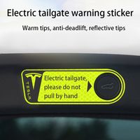 Tesla Kofferraum Warning Aufkleber