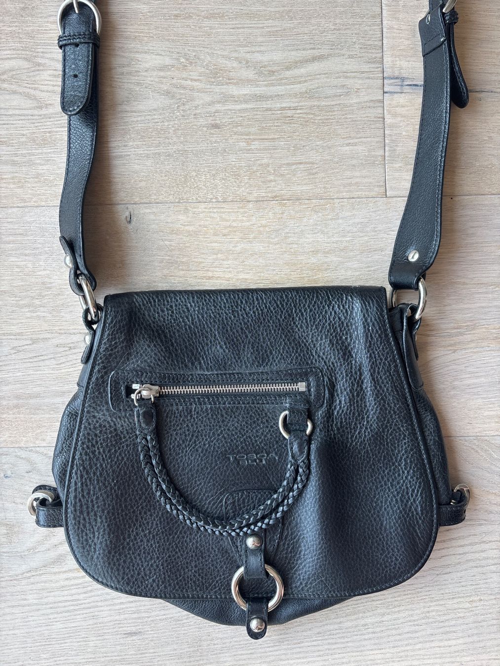 Tosca Blu Taschen für Damen: schwarze Tosca Blu Ledertasche (echtes Leder) – Gebraucht aus Kriens von Tenisch 1