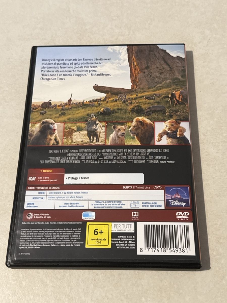 Tutti i DVDs: Il Re Leone – Usato da Cadenazzo venduto da nick995 1