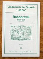 Landeskarte der Schweiz Rapperswil aus dem Jahr 1966