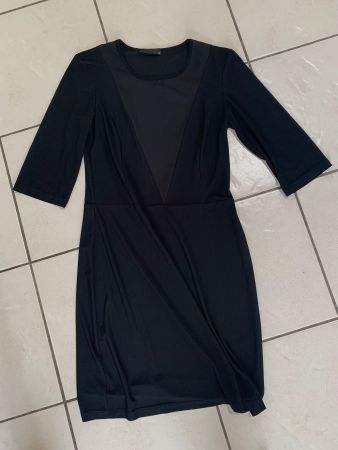 Schwarzes elegantes Damenkleid Gr. M leichter Stoff