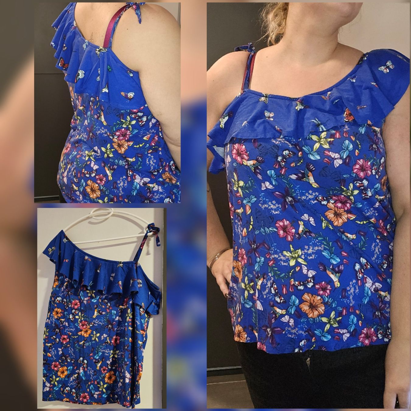 C&A T-Shirts: T-shirt asymétrique à fleurs – Gebraucht aus Dorénaz von Pepita_pinkyy