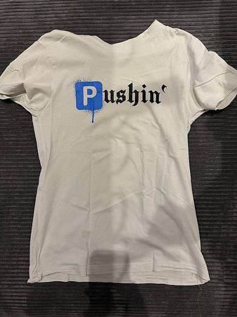T-Shirt Herren weiss Gr. M Pushin' Print
