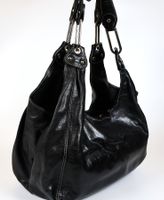 Navyboot Luxus Beuteltasche, Echtleder schwarz neuwertig