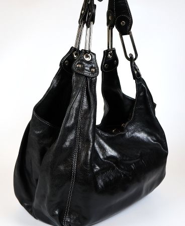 Navyboot Luxus Beuteltasche, Echtleder schwarz neuwertig