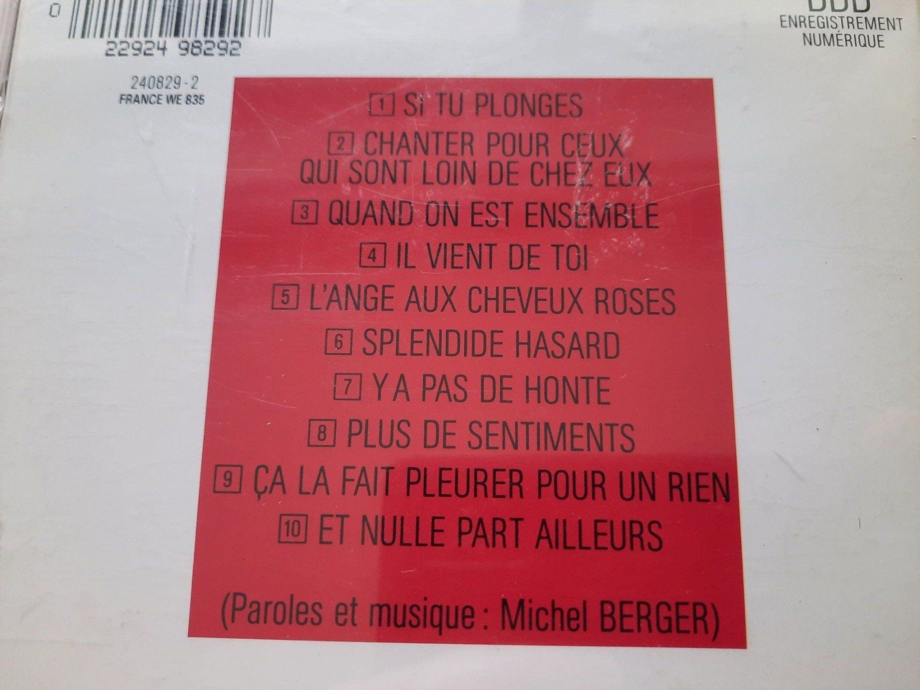 CDs: CD Michel Berger - Différences – Gebraucht aus Pully von bro_n52j 2